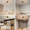 ZMH Deckenlampe LED Deckenleuchte Wohnzimmer - 24W Modern Design Wohnzimmerlampe Schwarz 3000K Warmweiß Küchenlampe Flur Schlafzimmerlampe 330° Drehbarer Metall Deckenleuchten für Küche Büro Bild 5