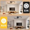 ZMH Deckenlampe LED Deckenleuchte Wohnzimmer - 24W Modern Design Wohnzimmerlampe Schwarz 3000K Warmweiß Küchenlampe Flur Schlafzimmerlampe 330° Drehbarer Metall Deckenleuchten für Küche Büro Bild 4