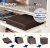 CASARIA® Faltbarer Sitzhocker mit Stauraum 2er Set Kunstleder Braun Bild 5