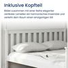 Home Collective Holzbett Einzelbett Doppelbett Bettgestell mit Lattenrost & Kopfteil Kiefer (Größe: 90×200, 120×200, 140×200, 160×200), Massivholzbett mit Lattenrost & Kopfteil Weiß Bild 4