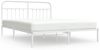 vidaXL Bettgestell mit Kopfteil Metall Weiß 183x213 cm 352632 Bild 2