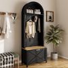 Multifunktionaler Garderobenschrank mit Schuhregal, Ablage & Haken – Hall Tree für Eingangsbereich, langlebiger MDF Korpus, modernes Design, stabile Eisenfüße, praktische Aufbewahrung Bild 5