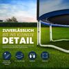 KIDUKU® Trampolin Komplettset mit Sicherheitsnetz, Leiter, Randabdeckung, Bodenanker & Zubehör, PVC blau, Ø427 cm Bild 2