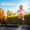 KIDUKU® Trampolin Komplettset mit Sicherheitsnetz, Leiter, Randabdeckung, Bodenanker & Zubehör, PVC blau, Ø427 cm Bild 5