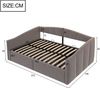 Polsterbett 140x200 cm mit hydraulischem Bettkasten und Samtbezug – vielseitiges Schlafsofa mit Lattenrost Bild 5