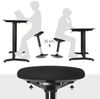 Songmics Drehstuhl, ergonomischer Arbeitshocker, 360°, höhenverstellbar, Polyester, Schaumstoff, Stahl, Kunststoff, TPR, Schwarz, 56-81x33 cm Bild 4