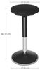 Songmics Drehstuhl, ergonomischer Arbeitshocker, 360°, höhenverstellbar, Polyester, Schaumstoff, Stahl, Kunststoff, TPR, Schwarz, 56-81x33 cm Bild 5