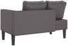 vidaXL Chaiselongue mit Kissen Grau Kunstleder, 116,5 x 62 x 57,5 cm Bild 5