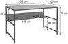 Schreibtisch HWC-K80, Bürotisch Computertisch Arbeitstisch Ablage, Metall MDF 120x60cm ~ natur Bild 3