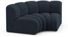 Micadoni rundes Eckmodul Lupine Chenille Eden Marineblau Bild 2