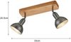 LED Holzbalken Deckenstrahler Silber Antik 2-flammig, Breite 33cm Bild 3