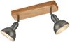 LED Holzbalken Deckenstrahler Silber Antik 2-flammig, Breite 33cm Bild 2