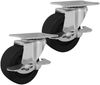 vidaXL Bockrolle 2 pcs Schwarz und Silber 50,7 x 50,7 x 24,4 mm 864760 Bild 2