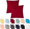 Livessa 2er Set Kissenbezug 40x40 aus%100 Baumwolle Jersey Stoff - Verdeckter Reißverschluss, Kopfkissenbezug 40x40 cm, Kissenhülle, Ultra weich und atmungsaktiv, Oeko-Tex Zertifiziert Bild 4