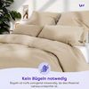 Wolkenfeld Winter Bettwäsche 155x200 cm – Beige - kuschlig weich & bügelfrei – ÖKO-TEX Zertifiziert – Mikrofaser Bettwäsche-Sets 1x Bettbezug 155x200 + 1x Kissenbezug 80x80 Bild 4