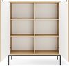 Selsey 'Vellore' Highboard 2-türig, Eiche Vicenza Optik mit schwarzem Gestell, ca. 83 x 104 x 39 cm Bild 4