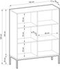 Selsey 'Vellore' Highboard 2-türig, Eiche Vicenza Optik mit schwarzem Gestell, ca. 83 x 104 x 39 cm Bild 5