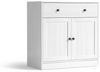 VOWNER Sideboard mit Schubladen & 2 Türen, Küchenschrank mit Arbeitsplatte (1 St), Buffetschrank Aufbewahrungsschrank, 40x80x80 cm Bild 2
