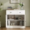 VOWNER Sideboard mit Schubladen & 2 Türen, Küchenschrank mit Arbeitsplatte (1 St), Buffetschrank Aufbewahrungsschrank, 40x80x80 cm Bild 3