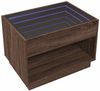 Couchtisch, Sofatisch mit Infinity-LED Braun Eichen-Optik 70x50x50 cm Bild 5