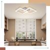 ZMH LED Deckenlampe Deckenleuchte Flur - Flurlampe Modern Design 47CM Schlafzimmerlampe 3000K Warmweißes Metall Silber 24W Quadratische Deckebeleuchtung für Schlafzimmer Wohnzimmer Küche Büro Bild 5