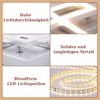 ZMH LED Deckenlampe Deckenleuchte Flur - Flurlampe Modern Design 47CM Schlafzimmerlampe 3000K Warmweißes Metall Silber 24W Quadratische Deckebeleuchtung für Schlafzimmer Wohnzimmer Küche Büro Bild 2