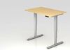 Sitz-Steh-Schreibtisch elektrisch XDSM12 120x80cm Eiche Gestellfarbe: Silber Bild 5