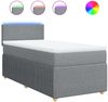 vidaXL Boxspringbett mit Matratze Hellgrau 90x200 cm Stoff 3289632 Bild 2