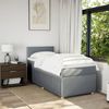 vidaXL Boxspringbett mit Matratze Hellgrau 90x200 cm Stoff 3289632 Bild 4