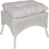 Rattanhocker, handgeflochten, mit Kissenauflage, altweiß Bild 2