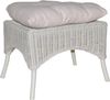 Rattanhocker, handgeflochten, mit Kissenauflage, altweiß Bild 3