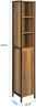 SoBuy BZR62-PF Badezimmer-Hochschrank, Spanplatte, Melamin, Hellbraun, 30 x 168 x 28 cm Bild 3