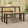 vidaXL Gartenbank Braun 100 x 28 x 45 cm Stahl 42001772 Bild 1