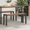 vidaXL Gartenbank Braun 100 x 28 x 45 cm Stahl 42001772 Bild 3