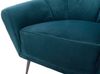 Clubsessel Galabria Peacock Blue Samt Edelstahl "Vintage-Cigar" Bild 4