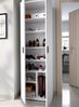 Dmora 2-türiger Mehrzweckschrank Apro, Multifunktionales Aufbewahrungselement, Schuhschrank, 61x35h190 cm, Weiß Bild 4