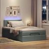 vidaXL Ottomane Bett mit Matratze & LEDs Dunkelgrau 120x190 cm Stoff 3312292 Bild 3