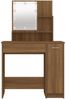 vidaXL Schminktisch mit LED Braun Eichen-Optik 86,5x35x136 cm 820486 Bild 5