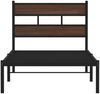vidaXL Bettgestell ohne Matratze mit Kopfteil Braun Eiche 100x190 cm 4017145 Bild 4