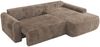 Ecksofa, L-förmiges, lose Kissen, DL-Schlaffunktion, (H 100 x T 187 x B 273 cm) - CUBO L - Cord Braun - rechte Seite Bild 5