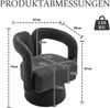 LVHOM Polsterstuhl 360° drehbar, Drehsessel Bouclé-Stoff, Loungesessel mit Armlehnen, Armlehnenstuhl Relaxsessel, Dunkelgrau Bild 2