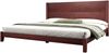 180x200 Plattformbett mit Kopfteil und Lattenrost, Braun Bild 1