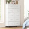 SONGMICS Kommode, Schrank, 10 Stoffschubladen, für Schlafzimmer, Flur, Wohnzimmer, weiß Bild 2
