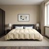 vidaXL Ganzjahresbettdecke Gepolstert Creme 200 x 240 cm Mikrofaser 42026065 Bild 4