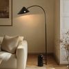 Lucande Stehlampe Alviero, Metall, Schwarz IP20, 1x15 W LED Bild 2