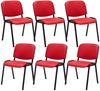 6er Set Besucherstuhl Ken Kunstleder, rot Bild 2