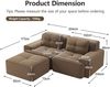 2-Sitzer Modulsofa H 69 x T 204 x B 177 cm aus Cord mit 74 cm tiefem Sitz, braun Bild 5