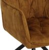 6er-Set Esszimmerstuhl HWC-L80, Küchenstuhl Armlehne drehbar Auto-Return Samt 440g/m² ~ Wildleder-Optik senfgelb Bild 5