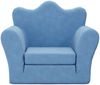 vidaXL Schlafsofa für Kinder Blau Weich Plüsch 357056 Bild 3