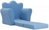 vidaXL Schlafsofa für Kinder Blau Weich Plüsch 357056 Bild 4
